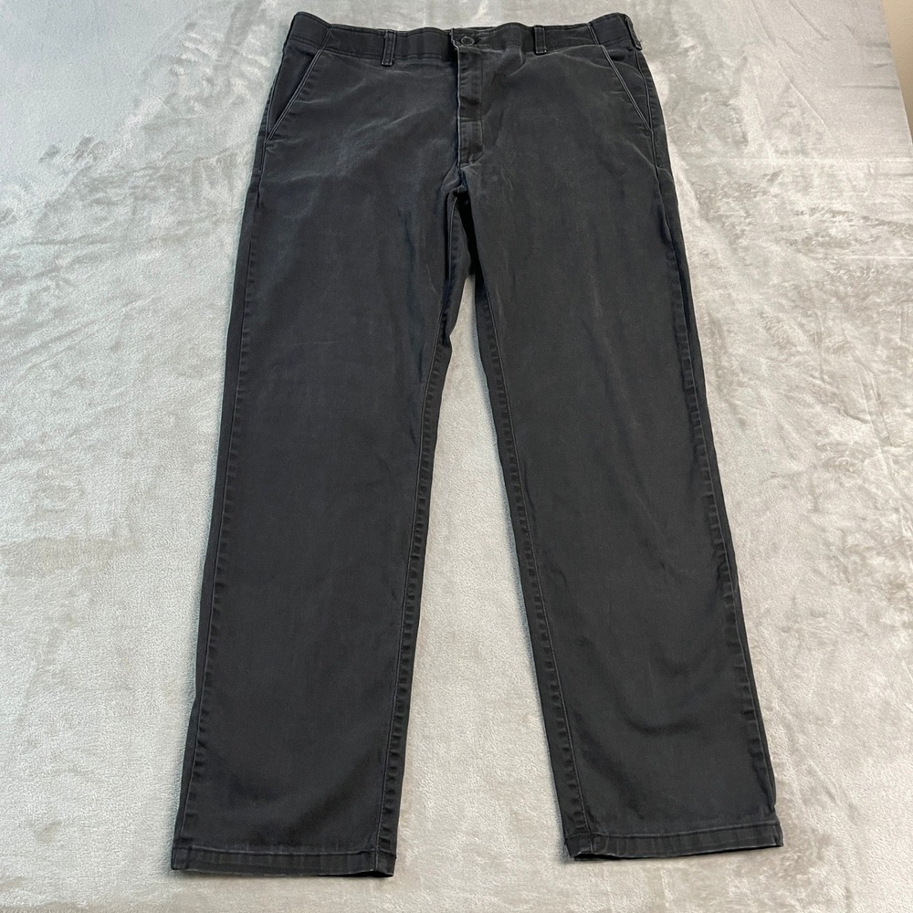 Lee Extreme Comfort Straight Fit Mens Black Chino Pants 38x32 (36x31) EUC